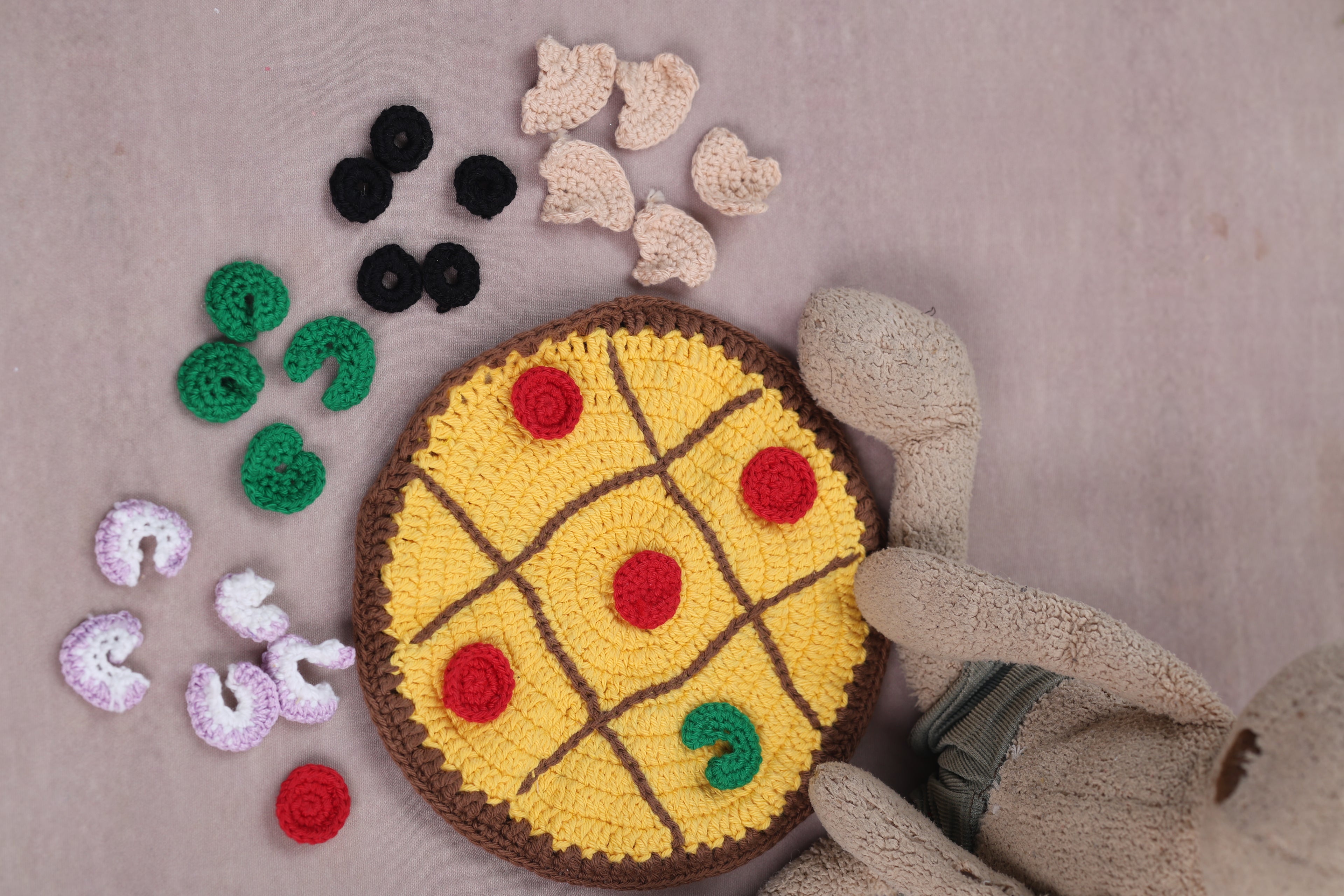 Little Medhas Pizza Tic Tac Toe - Educational Strategy Game for Kids 24+ Months
