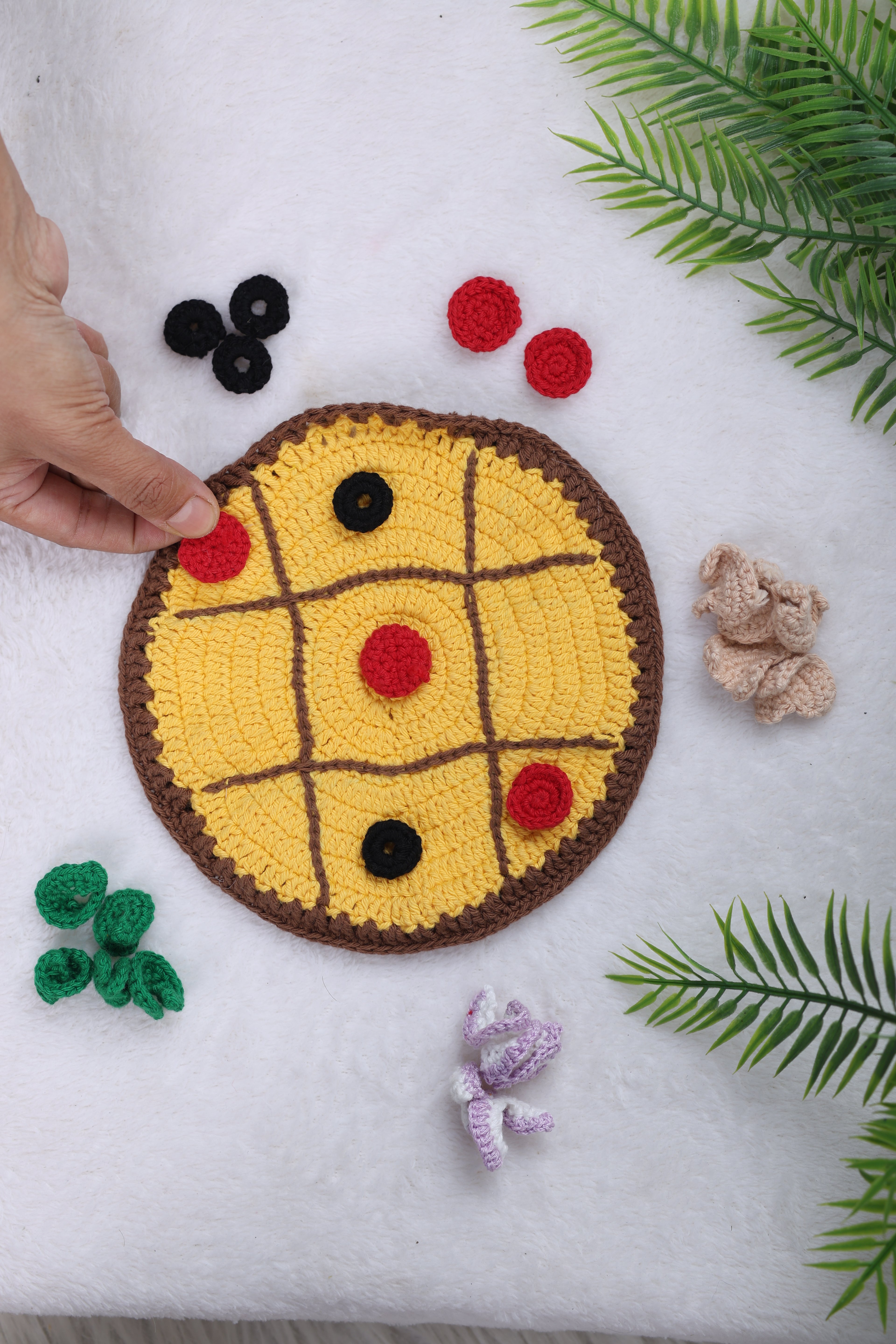 Little Medhas Pizza Tic Tac Toe - Educational Strategy Game for Kids 24+ Months