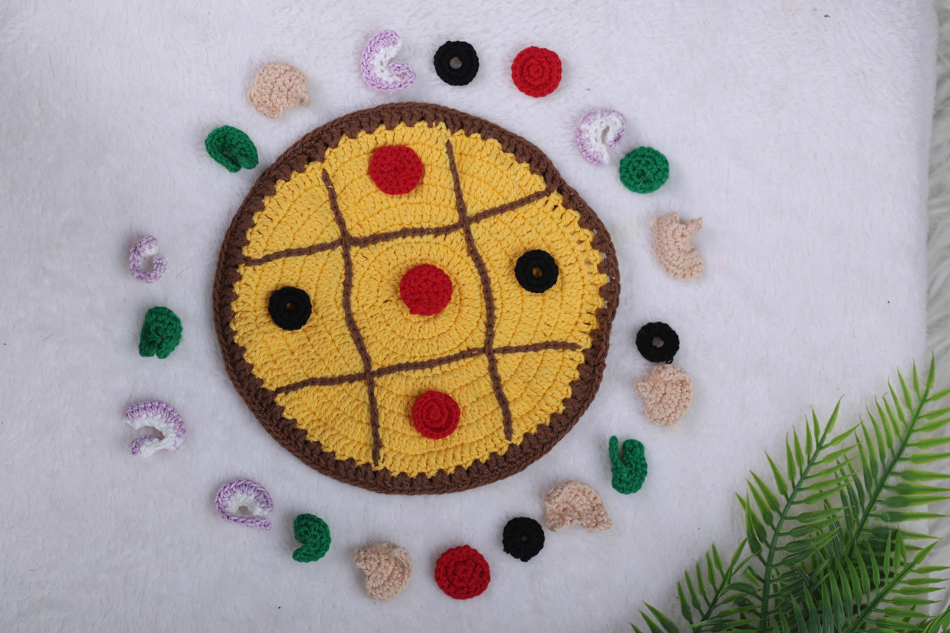 Little Medhas Pizza Tic Tac Toe - Educational Strategy Game for Kids 24+ Months