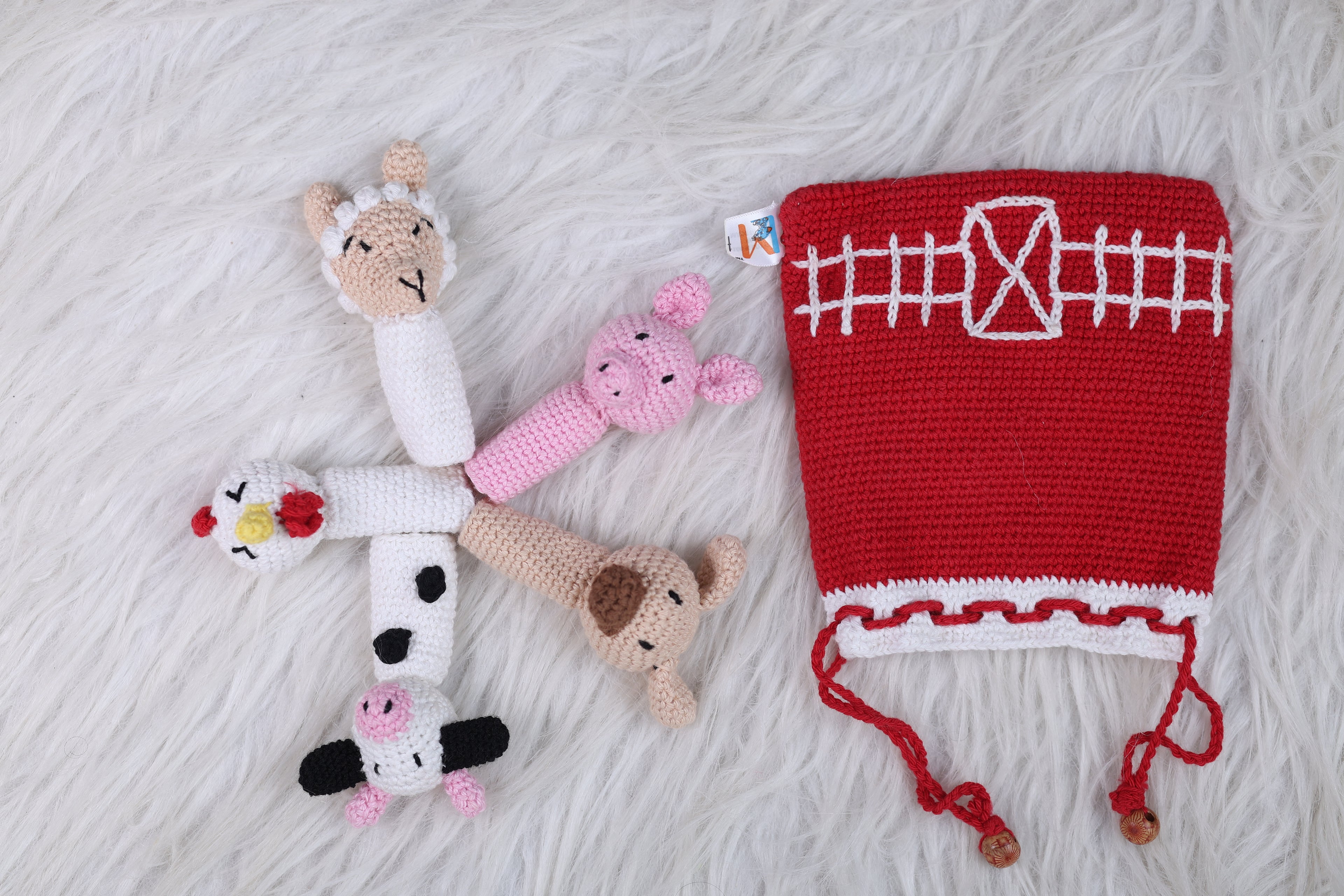 Little Medhas Finger Puppets Set - Farm & Forest Animals Educational Storytelling Toys 9+ Months