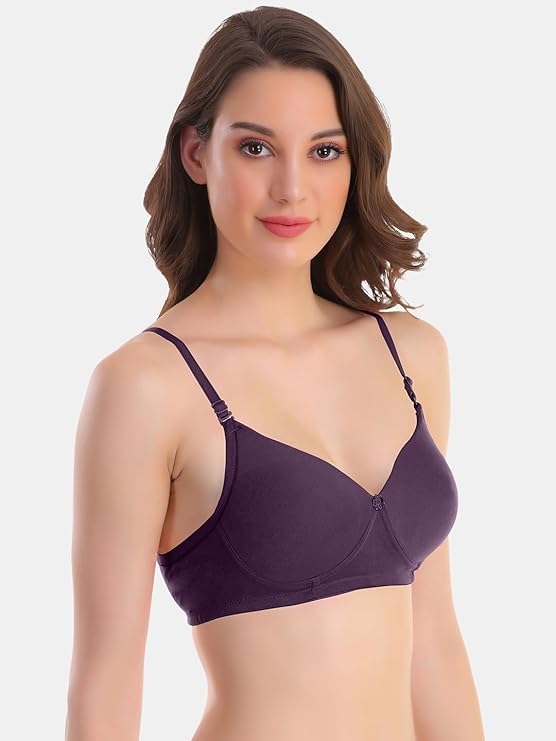 POOJARAGENEE Womens Full Coverage Lightly Padded Mould Cotton Bra