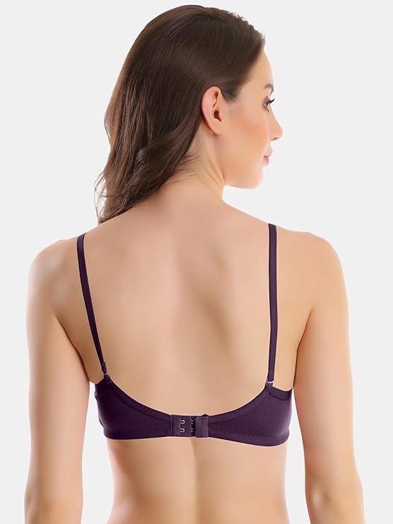 POOJARAGENEE Womens Full Coverage Lightly Padded Mould Cotton Bra