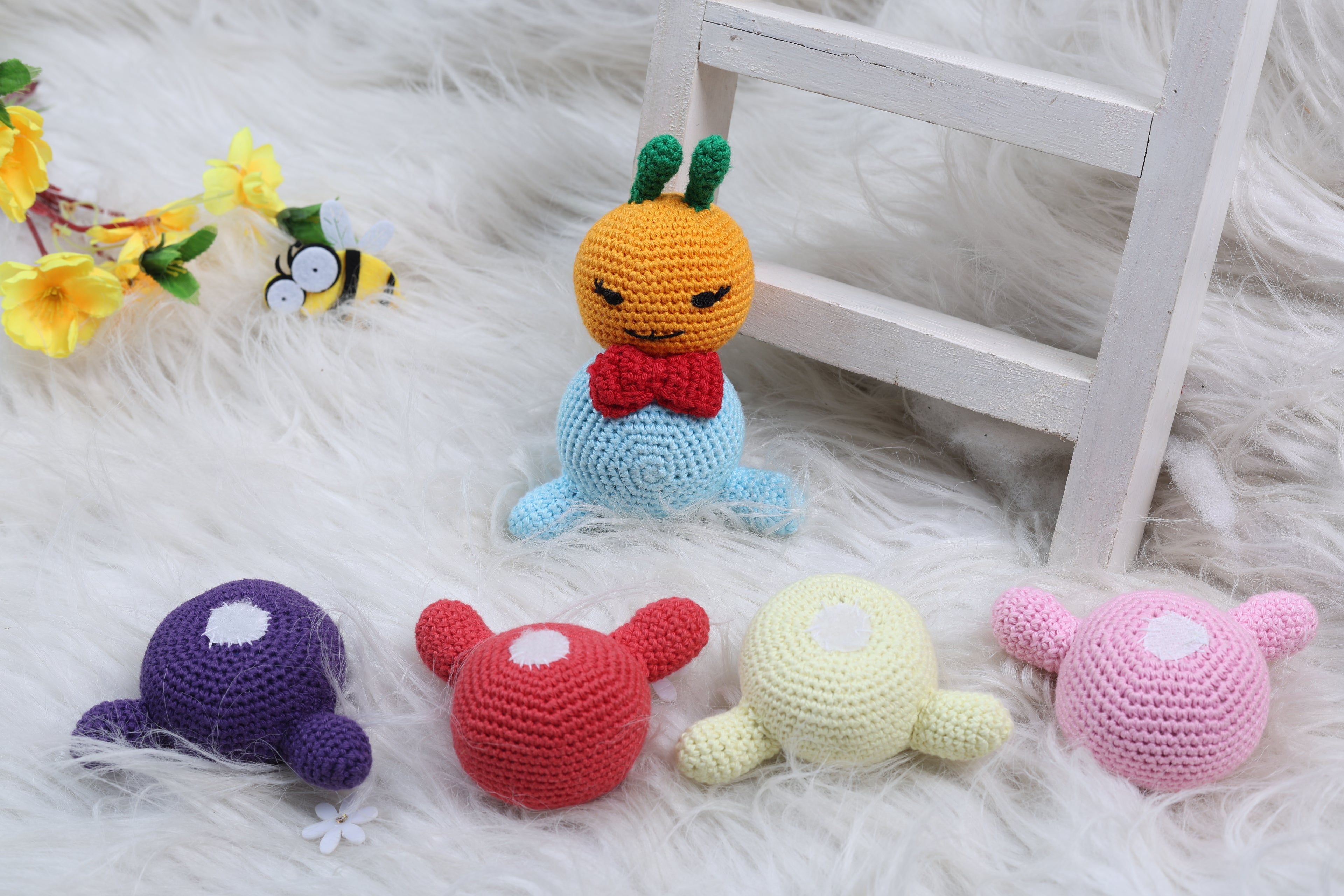 Little Medhas Colorful Caterpillar - Interactive Learning Toy with Velcro Segments for Toddlers 12+ Months