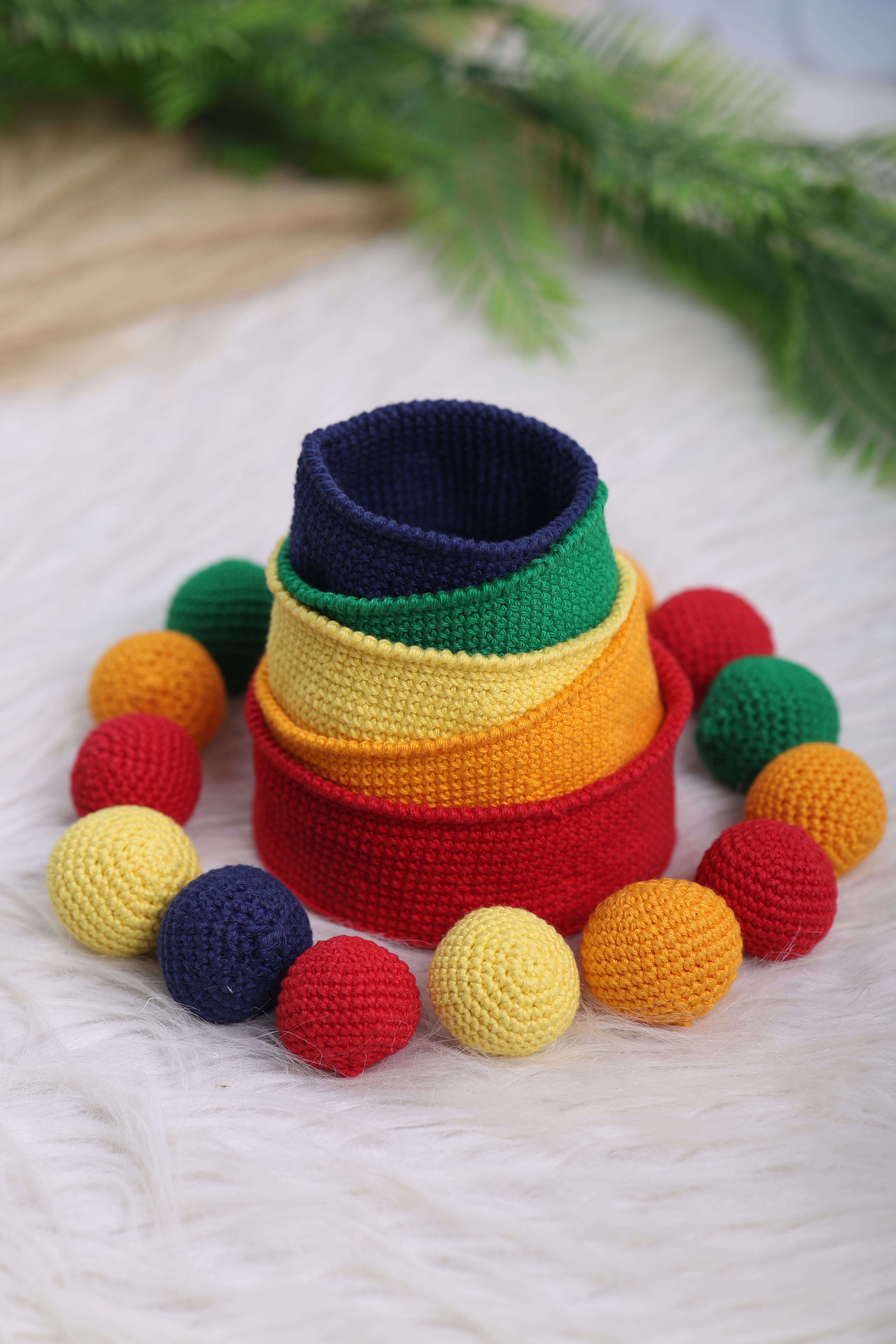 Little Medhas Colorful Nesting Bowls Set - Educational Stacking Toy for Toddlers 12+ Months