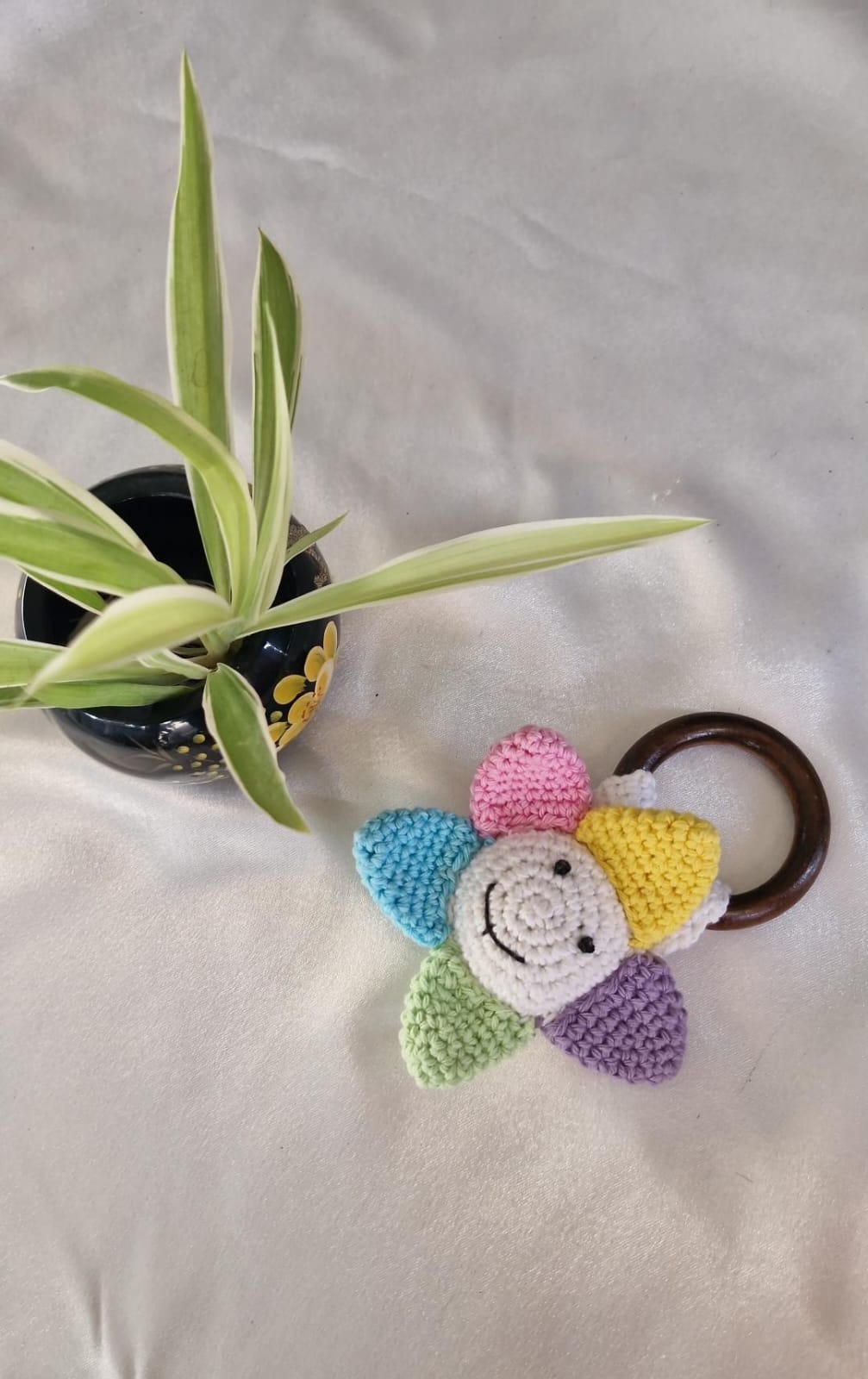 Little Medhas Rattle - Handcrafted Sensory Development Toy for Babies 3+ Months