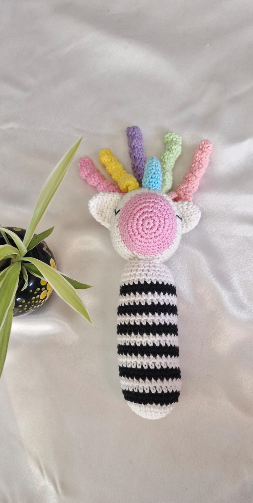 Little Medhas Rattle - Handcrafted Sensory Development Toy for Babies 3+ Months