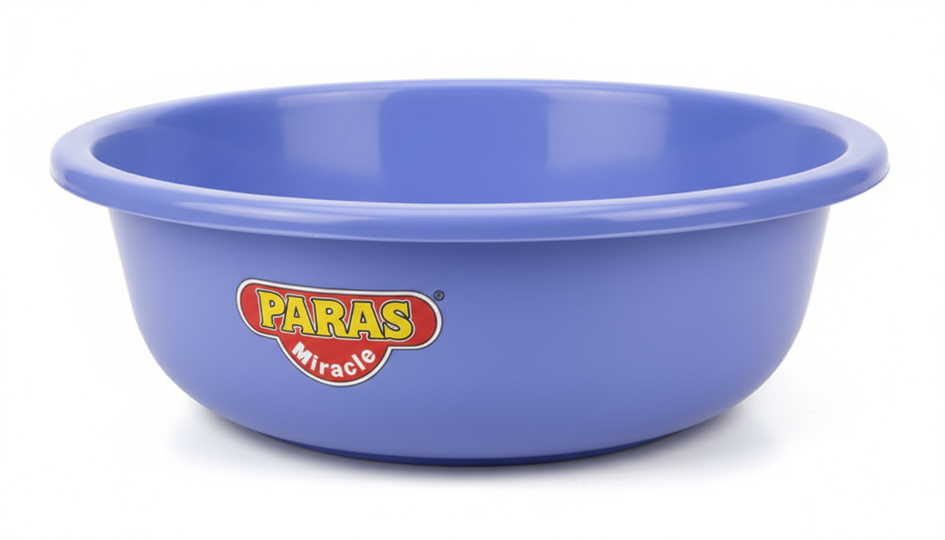 Krishidhan Plastic Basin 14 Inch - Paras Miracle | Heavy Duty Bowl 360x147mm
