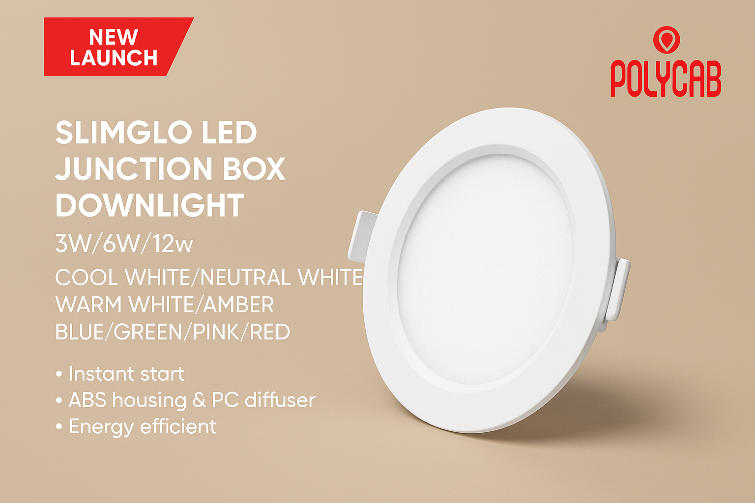 POLYCAB SLIMGLO LED Downlight Main