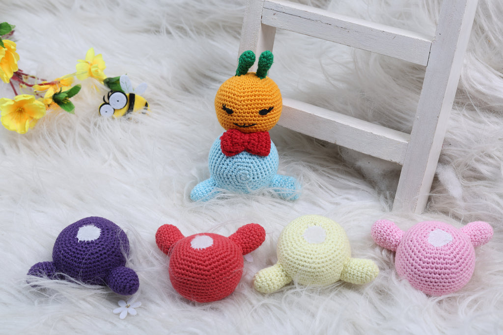 Little Medhas Colorful Caterpillar - Interactive Learning Toy with Velcro Segments for Toddlers 12+ Months