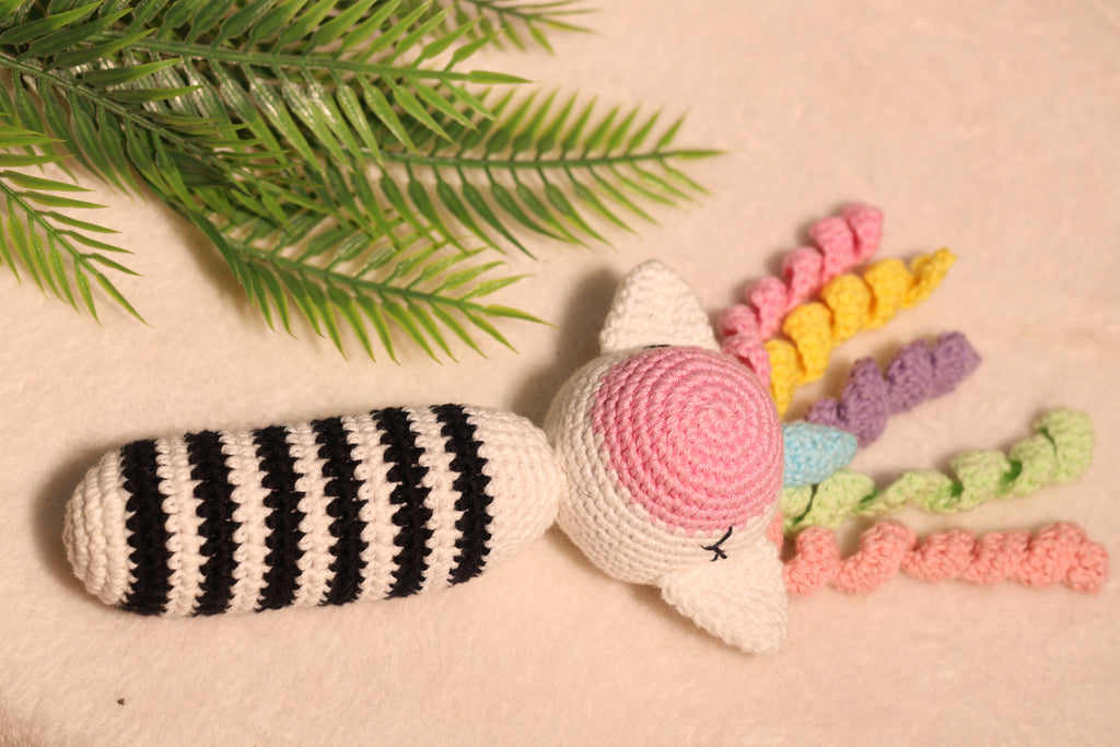 Little Medhas Rattle - Handcrafted Sensory Development Toy for Babies 3+ Months