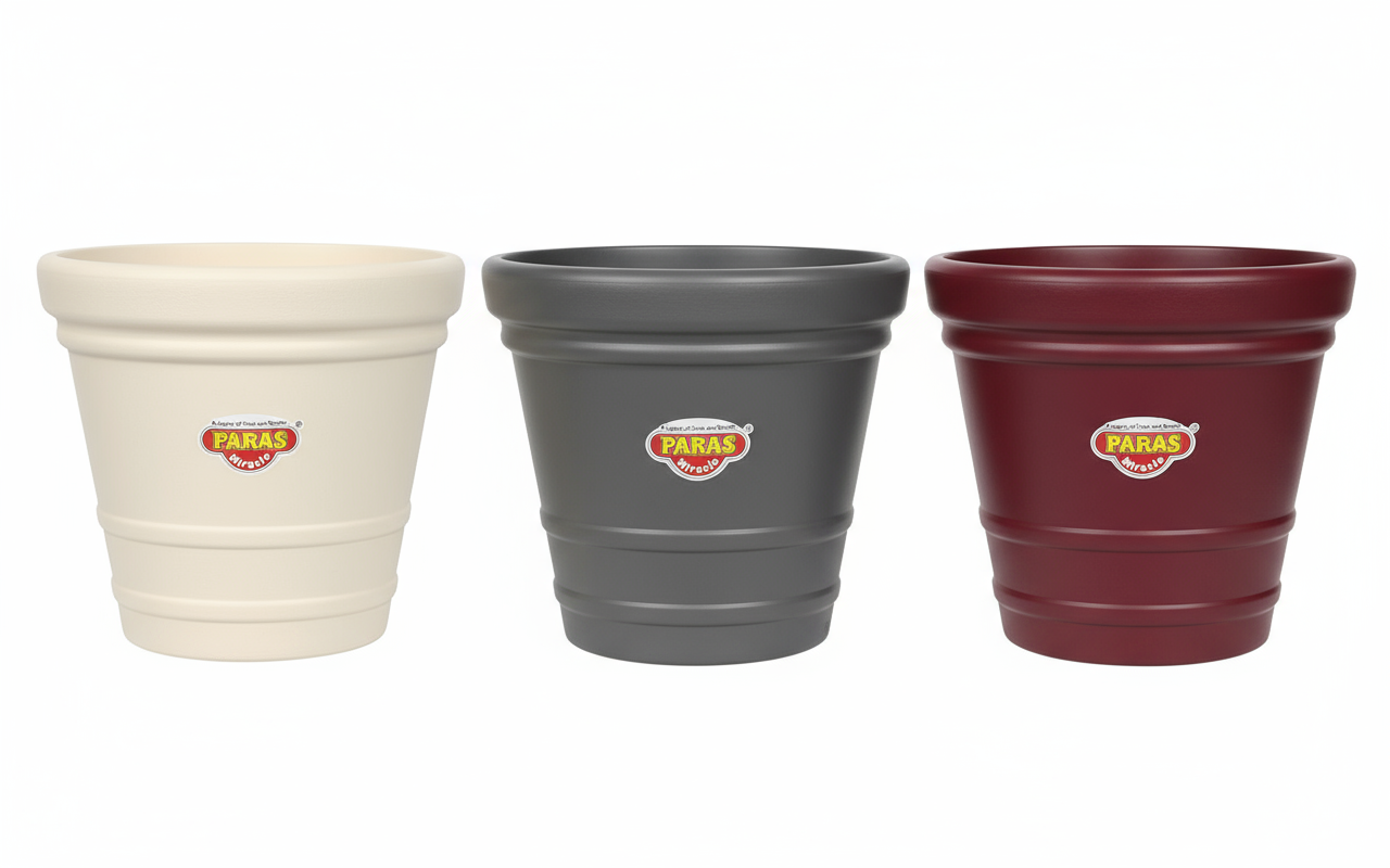 Arika Planter - Paras Miracle | Ribbed Design Garden Pot - Multiple Sizes & Colors