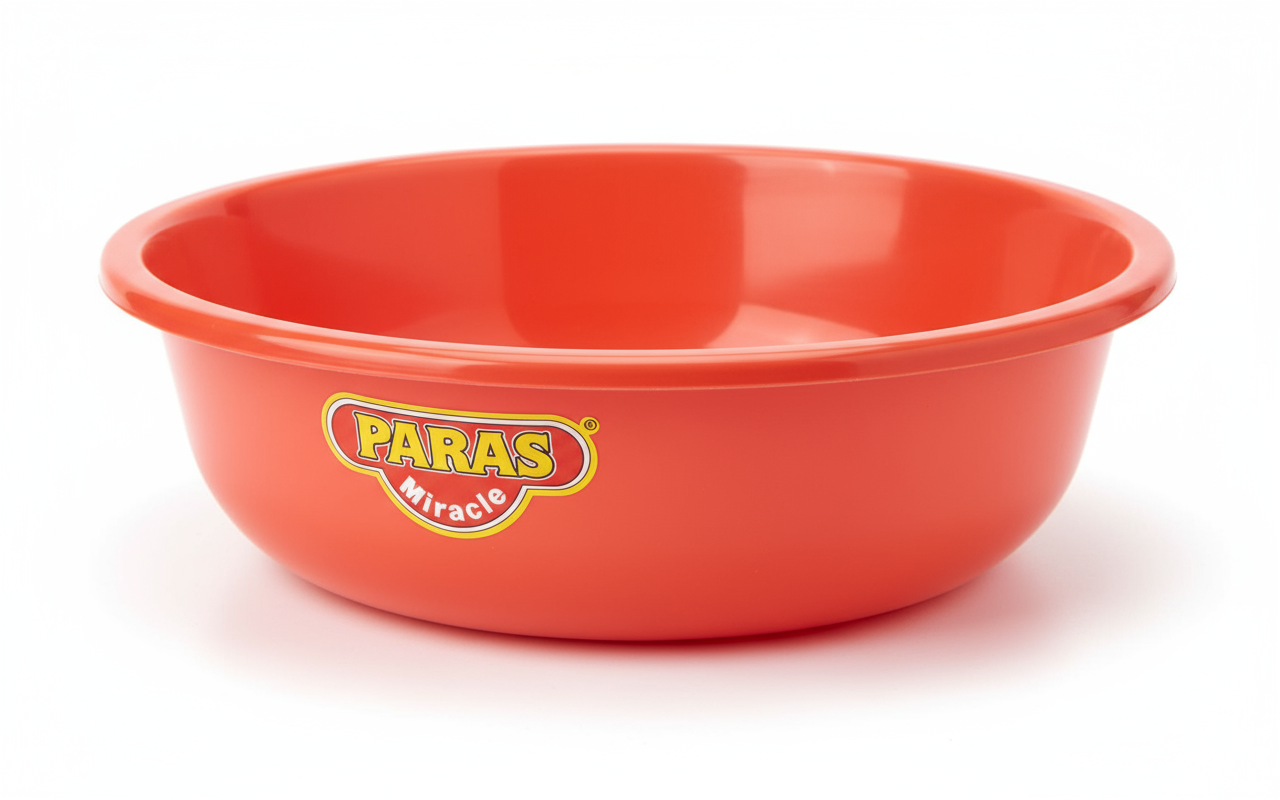 Multi Plastic Basin 15.5 Inch - Paras Miracle | Wide Shallow Bowl 395x105mm
